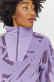 Mazine Danbury Half Fleece Zip Purple Haze Printed