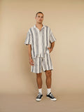 GABjens Over Resort Riga SS Shirt - Navy Stripe