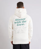 Distorted People Dinner Raglan Hoodie - Whisper White