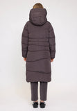 Mazine Waves Quilt Puffer Coat Eggplant Parka