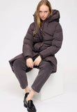 Mazine Waves Quilt Puffer Coat Eggplant Parka
