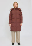 Mazine Over Sized Puffer Coat - Deep Mahogany