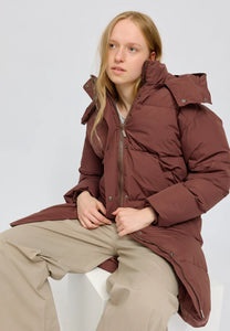 Mazine Over Sized Puffer Coat - Deep Mahogany
