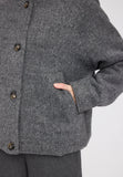 Mazine Damen Vegan Wool Bomber - Anthracite Melange