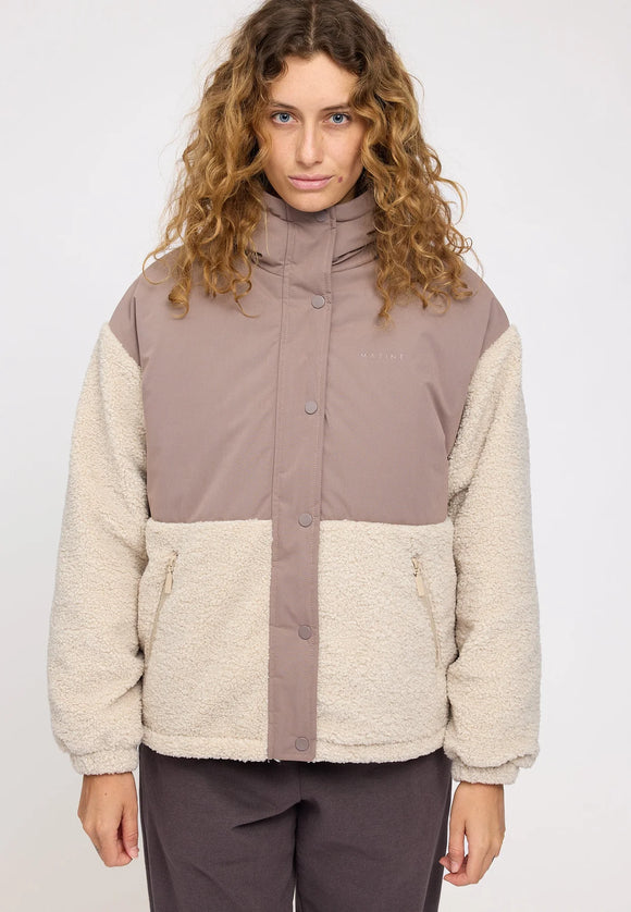 Mazine Fabric Blocking Jacke - Grey Brown Natural