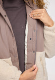 Mazine Fabric Blocking Jacke - Grey Brown Natural