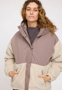 Mazine Fabric Blocking Jacke - Grey Brown Natural