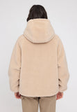 Mazine Faux Fur Hooded Damen Jacke - Natural