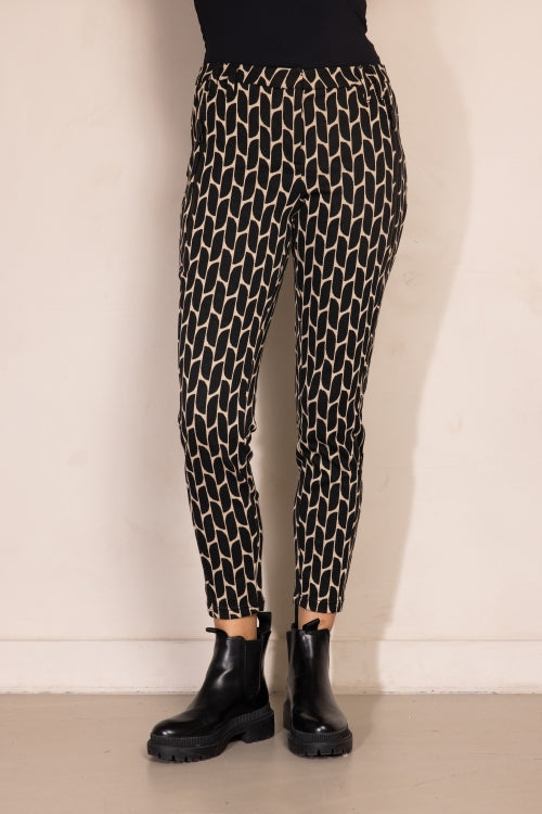ZHRILL Damen Zhchiara Hose - Black Melange N185-N939