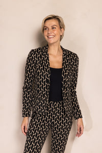 ZHRILL Damen Zhbetsy Blazer - Black Melange ZB117-N939