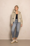 Zhrill Zhdara Damen Fell Jacke ZJ130-N888 Green Beige