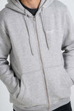 Reell Staple Logo Zip Hoodie Grey Melange