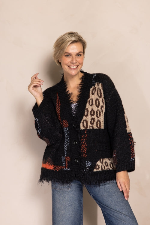 Zhrill Zhjola Damen Strickjacke ZK207-N266 Schwarz