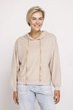 ZHRILL Zhxenia Xenia Damen Frottee Hoodie Sand
