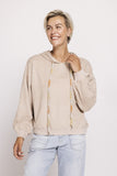 ZHRILL Zhxenia Xenia Damen Frottee Hoodie Sand