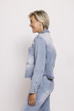 ZHRILL Zhlouie Louie Damen Jeans Jacke Blau