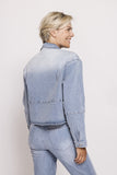 ZHRILL Zhlouie Louie Damen Jeans Jacke Blau