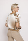 ZHRILL Zhinge Inge Frottee Shirt Striped Braun Offwhite