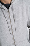 Reell Staple Logo Zip Hoodie Grey Melange
