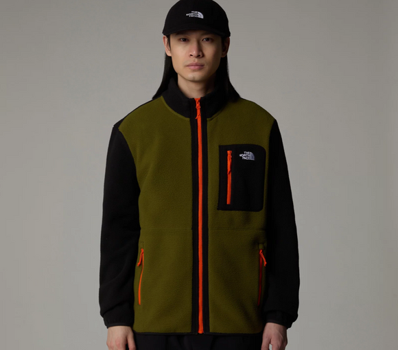 The North Face Yumiori Fleecejacke Forest Olive-TNF Black-TNF Orange