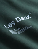 Les Deux Brody Sweatshirt Pine Green Sky Blue