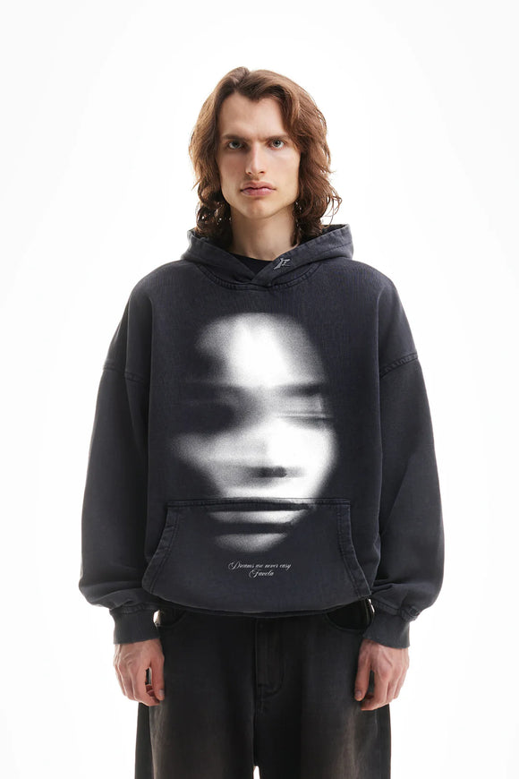 Favela Face Black Washed Hoodie