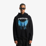 Pequs Blue Angel Graphic Hoodie Black