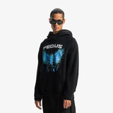 Pequs Blue Angel Graphic Hoodie Black