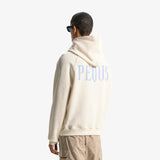 Pequs Back Logo Zip Hoodie Whisper White