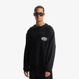 Pequs Mythic Chest Logo Sweater Black