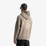 Pequs Mykonos Graphic Zip Hoodie Dark Greige