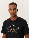 Les Deux Ivy League T-shirt - Black LDM101201