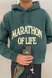 Pompeii Marathon Regular Emerald Boxy Hoodie - Men (Kopie)