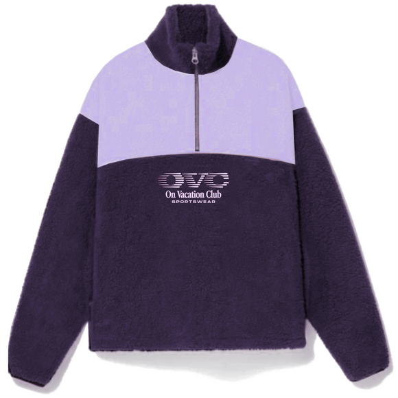 On Vacation Polar Fleece Sweater-Purple