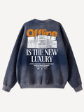 ANOTHER COTTON LAB OFFLINE LUXURY OVERSIZED SWEATSHIRT WASHED BLUE