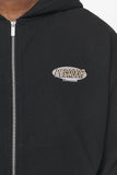Pegador County Oversized Sweat Jacket Vintage Washed Onyx Black