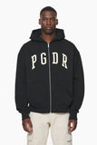 Pegador Layton Oversized Sweat Jacket Vintage washed onyx Black