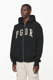 Pegador Layton Oversized Sweat Jacket Vintage washed onyx Black