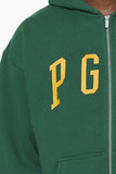 Pegador Layton Oversized Sweat Jacket Vintage Washed British Green