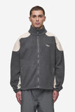 PEGADOR WILLETT MEN FLEECE JACKET ANTHRACITE LIGHT BEIGE