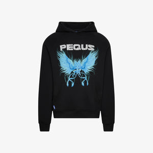 Pequs Blue Angel Graphic Hoodie Black Rockers Shop