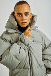 WHITE BLACKWBLKYLIE REAL DOWN JACKET ICE GREEN WOMEN