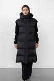 White Black WBVanessa Long Puffer Vest Black Women