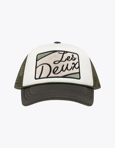 Les Deux Waylon Foam Cap - Pine Green Ivory