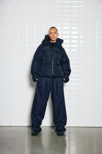 WHITE BLACK  WBLKYLIE REAL DOWN JACKET MID NIGHT BLUE