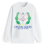 On Vacation Tennis Ladies Sweater - White