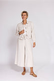 Zhrill Damen Overshirt Sand - Hemdjacke mit Brusttaschen