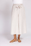 Zhrill ZHPALOMA Damen Hose Sand - Wide Leg Stoffhose mit Bindegürtel