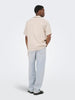 Only and Sons Onsperu Tencel Kurzarm Hemd Sand farbig