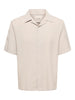 Only and Sons Onsperu Tencel Kurzarm Hemd Sand farbig